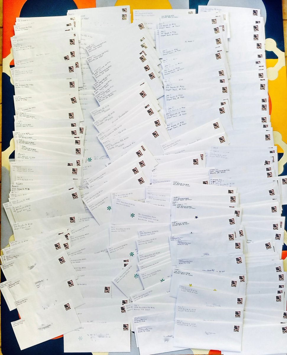Part of the million plus letters written to voters